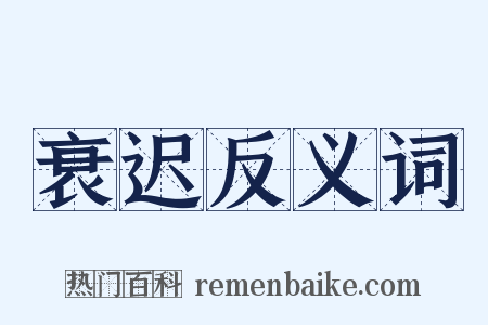 衰迟反义词是什么意思的图片